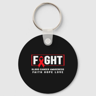 Fight Blood Cancer - Red Ribbon Keychain