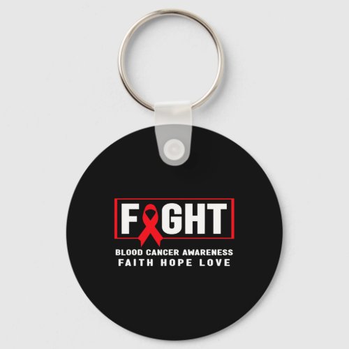Fight Blood Cancer _ Red Ribbon Keychain