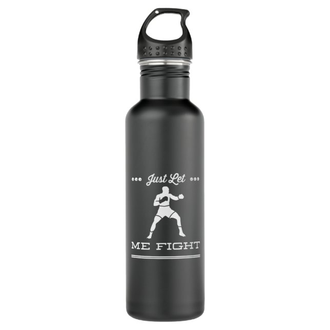 Fight Boxing Hobby Sport Fitness Muscles Stainless Steel Water Bottle (Front)