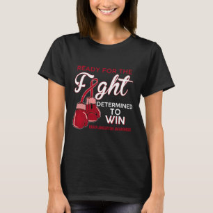 Fight Brain Aneurysm Awareness Burgundy Butterfly T-Shirt