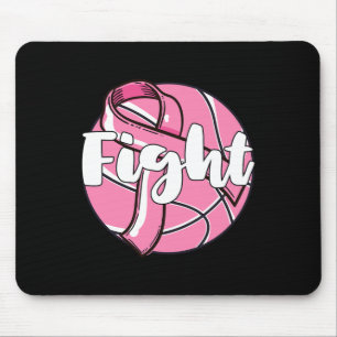 Fight Breast Cancer Awareness Basketball Player Ba Mouse Pad