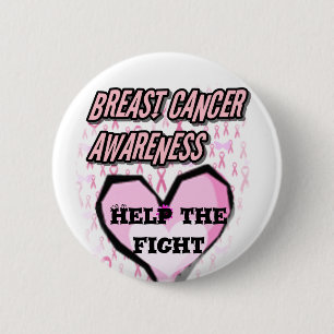 Fight!,Breast Cancer Awareness_Button Button