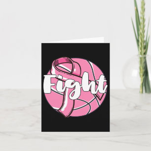 Fight Breast Cancer Awareness Bysketbyll Player By Card
