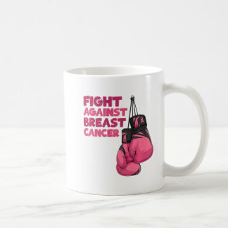 Fight Breast Cancer Awareness Month Boxing Gloves  Coffee Mug