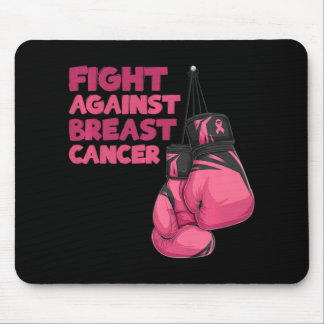 Fight Breast Cancer Awareness Month Boxing Gloves  Mouse Pad