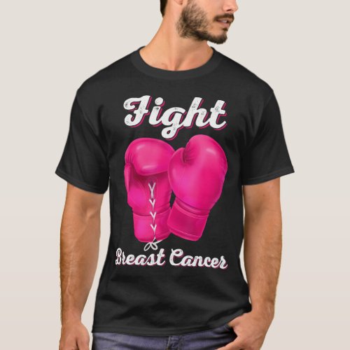 Fight Breast Cancer Boxing Gloves Breast Cancer T_Shirt