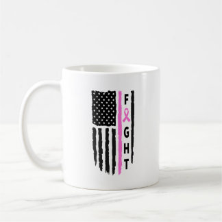 Fight Breast Cancer Flag Coffee Mug