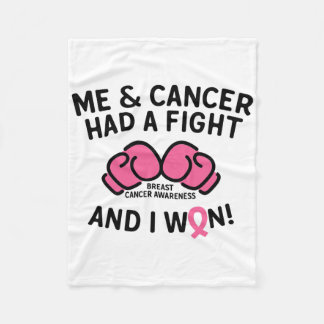Fight Breast Cancer I Won Breast Cancer Survivor S Fleece Blanket