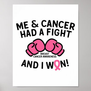 Fight Breast Cancer I Won Breast Cancer Survivor S Poster