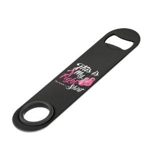 Fight Breast Cancer Pink Ribbon Fighter Boxing Bar Key