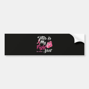 Fight Breast Cancer Pink Ribbon Fighter Boxing Bumper Sticker