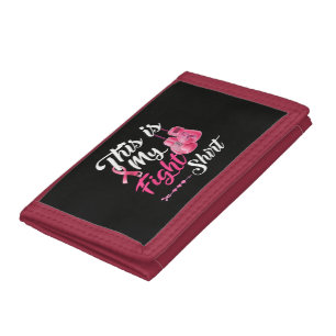 Fight Breast Cancer Pink Ribbon Fighter Boxing Trifold Wallet