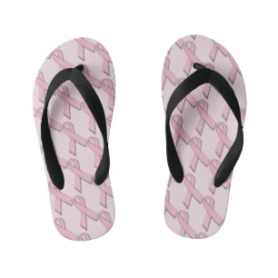 Fight Breast Cancer Pink Ribbons Kid's Flip Flops