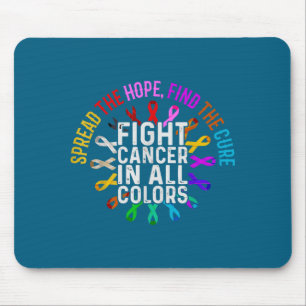 Fight Cancer All Every Color Illustration Mouse Pad