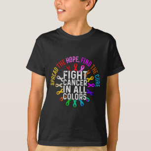 Fight Cancer All Every Color Survivor Design T-Shirt