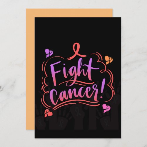 Fight Cancer Awareness Ribbon Invitation