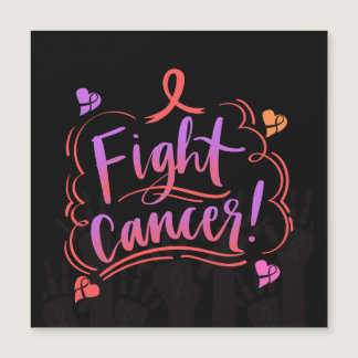 Fight Cancer Awareness, Ribbon Magnetic Invitation
