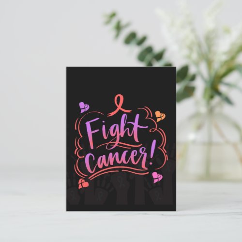 Fight Cancer Awareness Ribbon Postcard