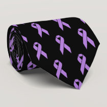 Fight Cancer Awareness Support Ribbon Neck Tie