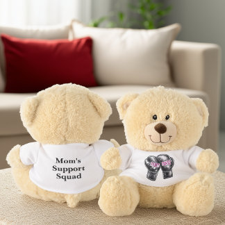 Fight Cancer Boxing Glove Teddy Bear