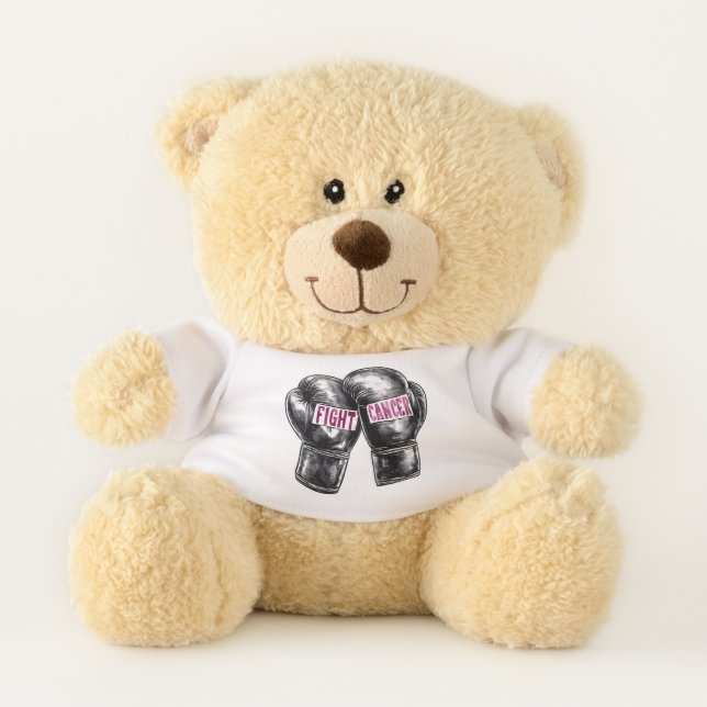 Fight Cancer Boxing Glove Teddy Bear (Front)