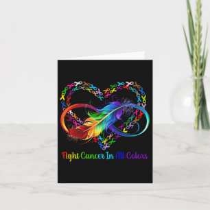 Fight Cancer In All And Every Color Rainbow Ribbon Card