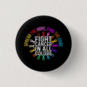 Fight Cancer in All and Every Color - Ribbons Flow Button