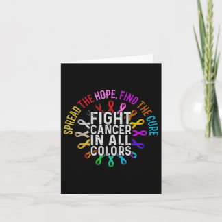 Fight Cancer In All And Every Color - Ribbons Flow Card