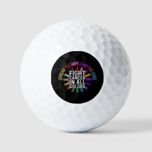 Fight Cancer in All and Every Color - Ribbons Flow Golf Balls