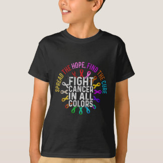 Fight Cancer In All And Every Color - Ribbons Flow T-Shirt