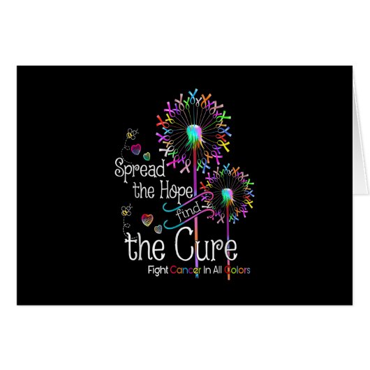 Fight Cancer In All And Every Color Ribbons Flower (Front Horizontal)