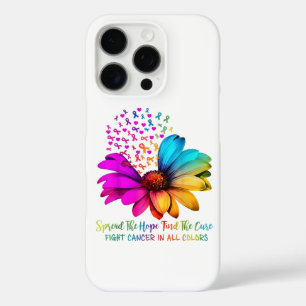 Fight Cancer in All and Every Color Ribbons Flower iPhone 16 Pro Case