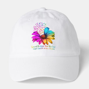 Fight Cancer in All and Every Color Ribbons Flower Hat