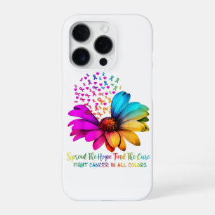Fight Cancer in All and Every Color Ribbons Flower iPhone 16 Pro Case
