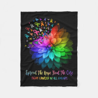 Fight Cancer In All Color Spread The Hope Find A C Fleece Blanket