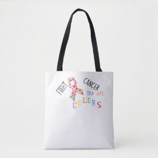 Fight Cancer In All Colors Breast Cancer Awareness Tote Bag