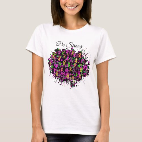 Fight Cancer In All Colors Ribbons Awareness T_Shirt