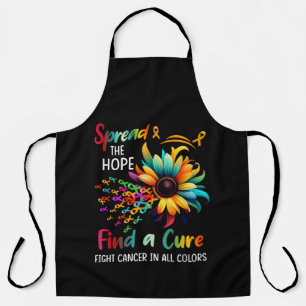 Fight Cancer in Spread-Hope Find A Cure Sunflower Apron