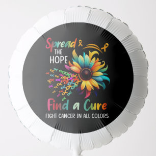Fight Cancer in Spread-Hope Find A Cure Sunflower Balloon