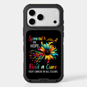 Fight Cancer in Spread-Hope Find A Cure Sunflower iPhone 17 Pro Max Case