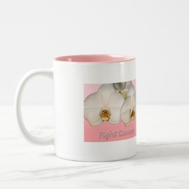 Fight Cancer Two-Tone Coffee Mug (Left)