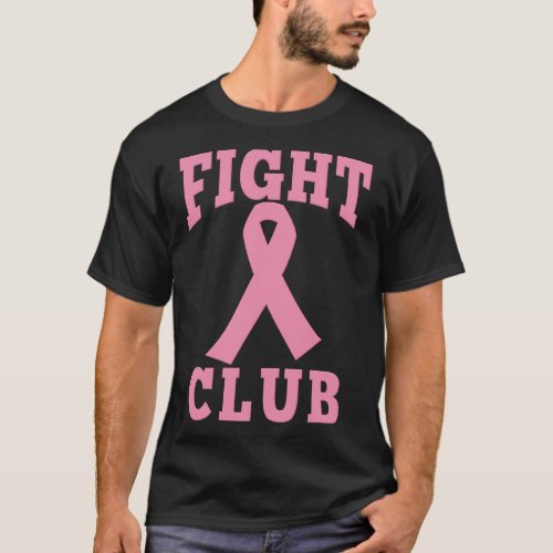 FIGHT CLUB Pink Ribbon for Breast Cancer Fitted Sc T_Shirt