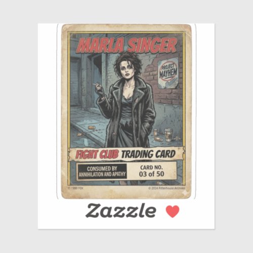 Fight Club Trading Cards - Marla Singer Sticker