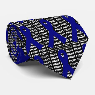 Fight Colon Cancer Dark Blue Ribbon Tie