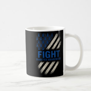 Fight Diabetes Awareness - Diabetes Usa Flag  Coffee Mug