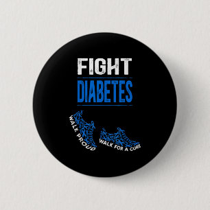 Fight Diabetes Blue Ribbon Scute Ss Cute Sss Suppo Button