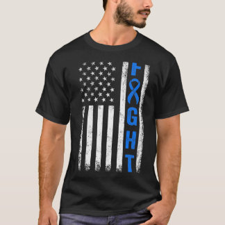 Fight Diabetic Survivor American Flag Diabetes Awa T-Shirt