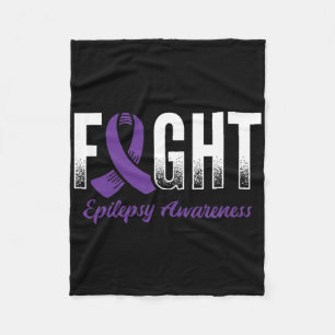Fight Epilepsy Awareness Fleece Blanket