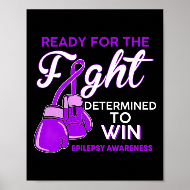 Fight Epilepsy Awareness Purple Butterfly  Poster (Front)