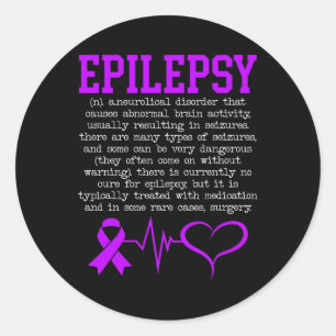 Fight Epilepsy Epileptic Epilepsy Awareness Month  Classic Round Sticker